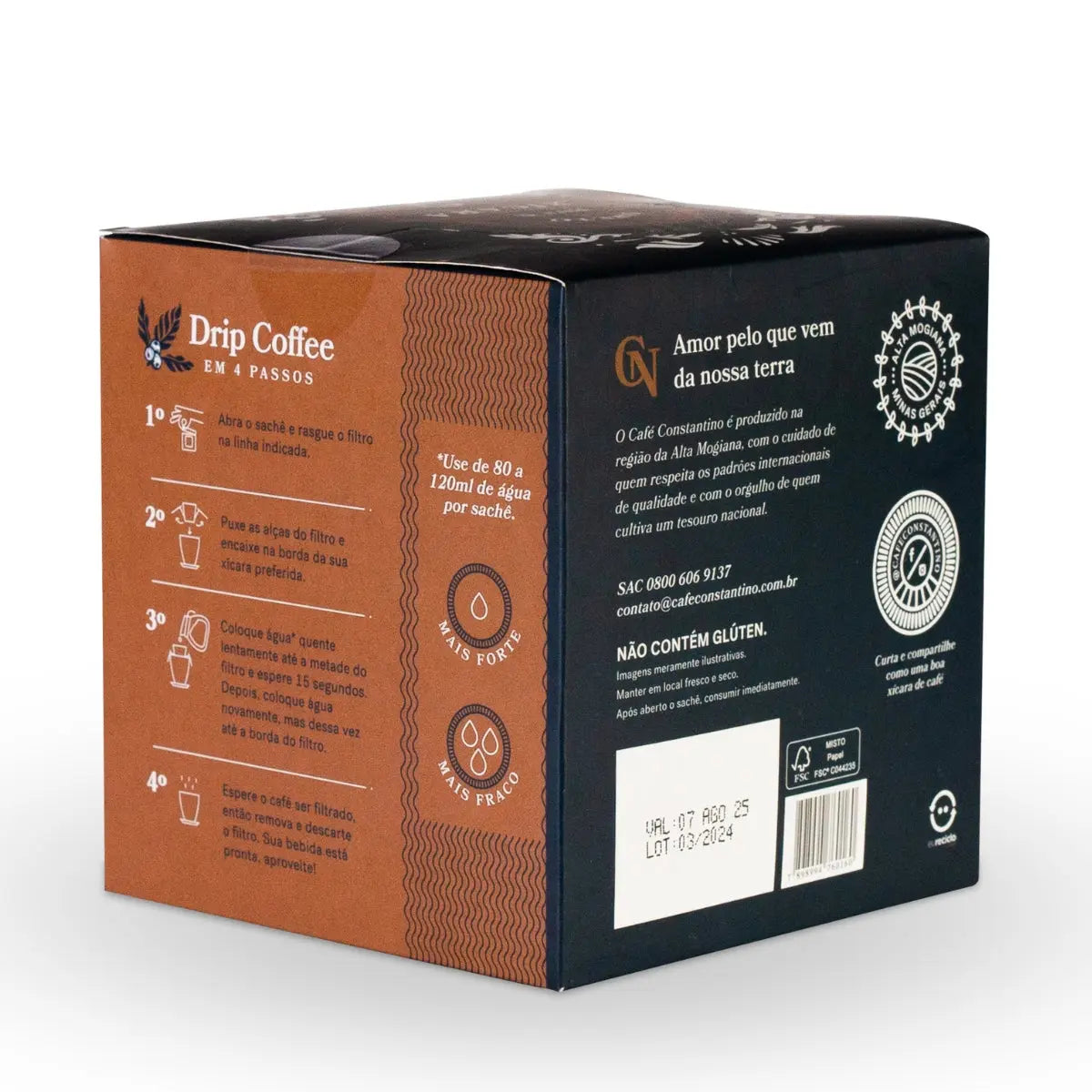 Caja Crip Coffee cara izquierda