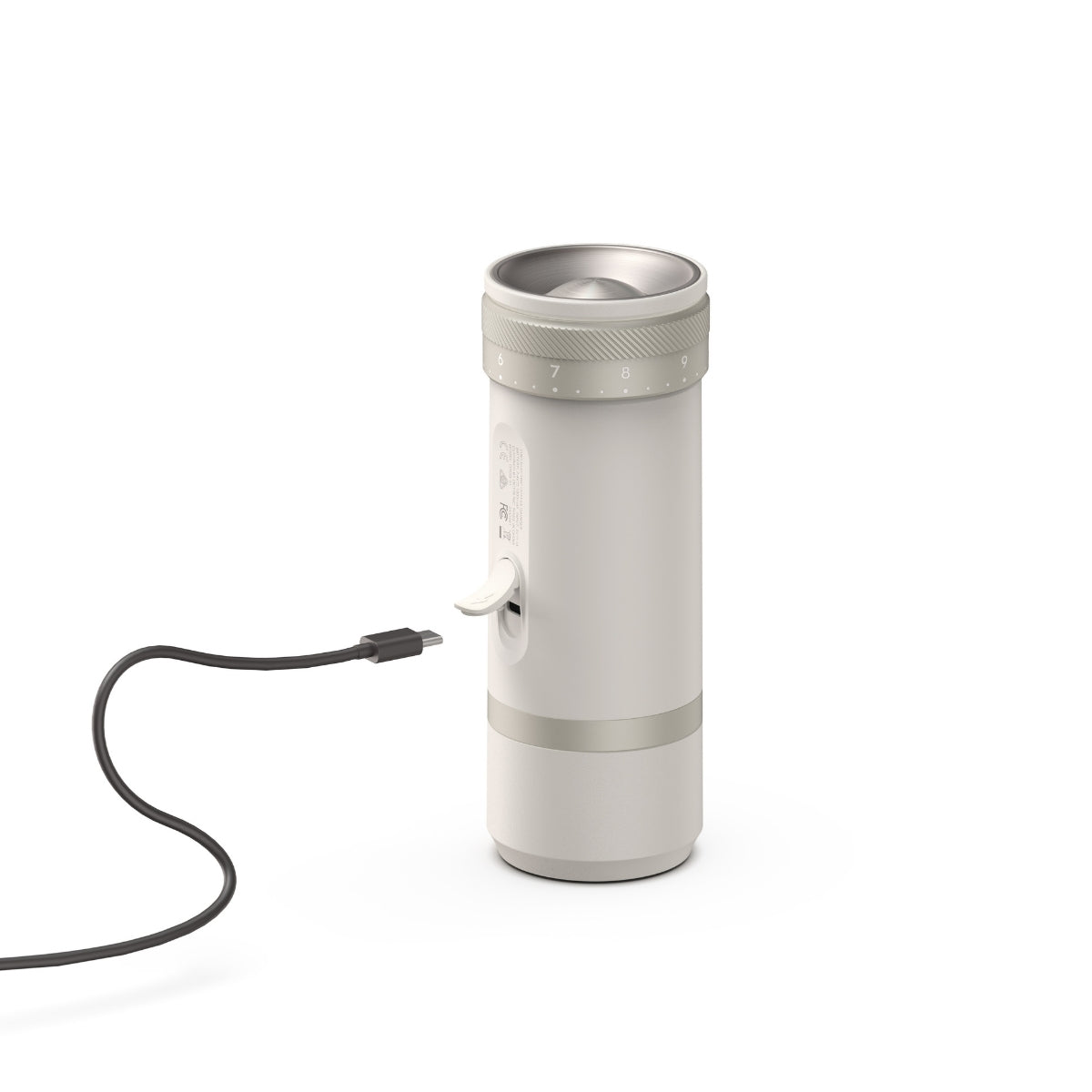 Molinillo Eléctrico de Café Portátil con Muelas de 38 mm - OutIn Fino Sandstone White