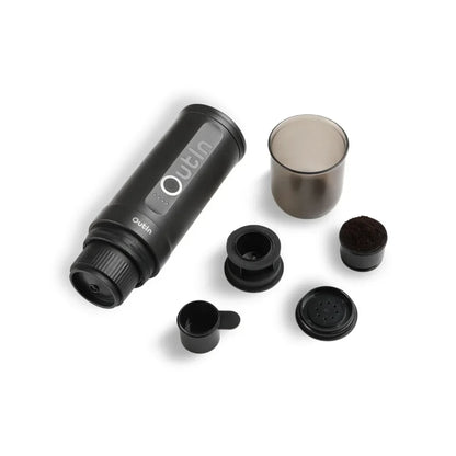 OutIn Nano Travel Kit Gris - Cafetera Portátil de Viaje con Estuche