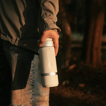 Molinillo Eléctrico de Café Portátil con Muelas de 38 mm - OutIn Fino Sandstone White