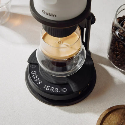 Balanza de Café Portátil con Estuche y 3 Modos - OutIn Claro Negro